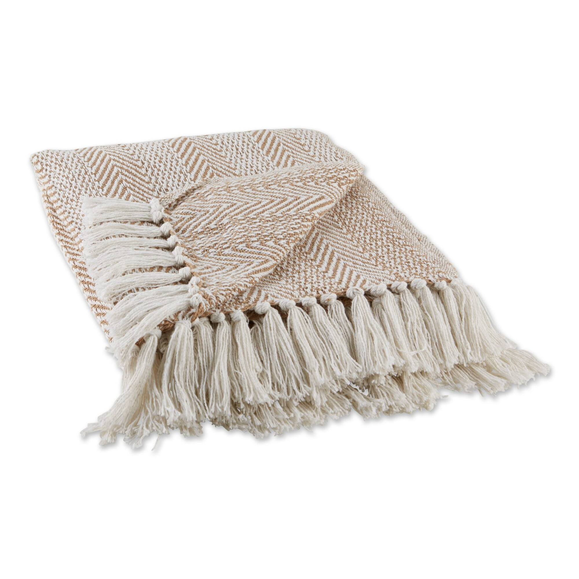 DII® Stone Herringbone Stripe Throw